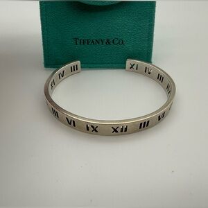 Tiffany & Co. Atlas Collection Silver Open Cuff Bracelet